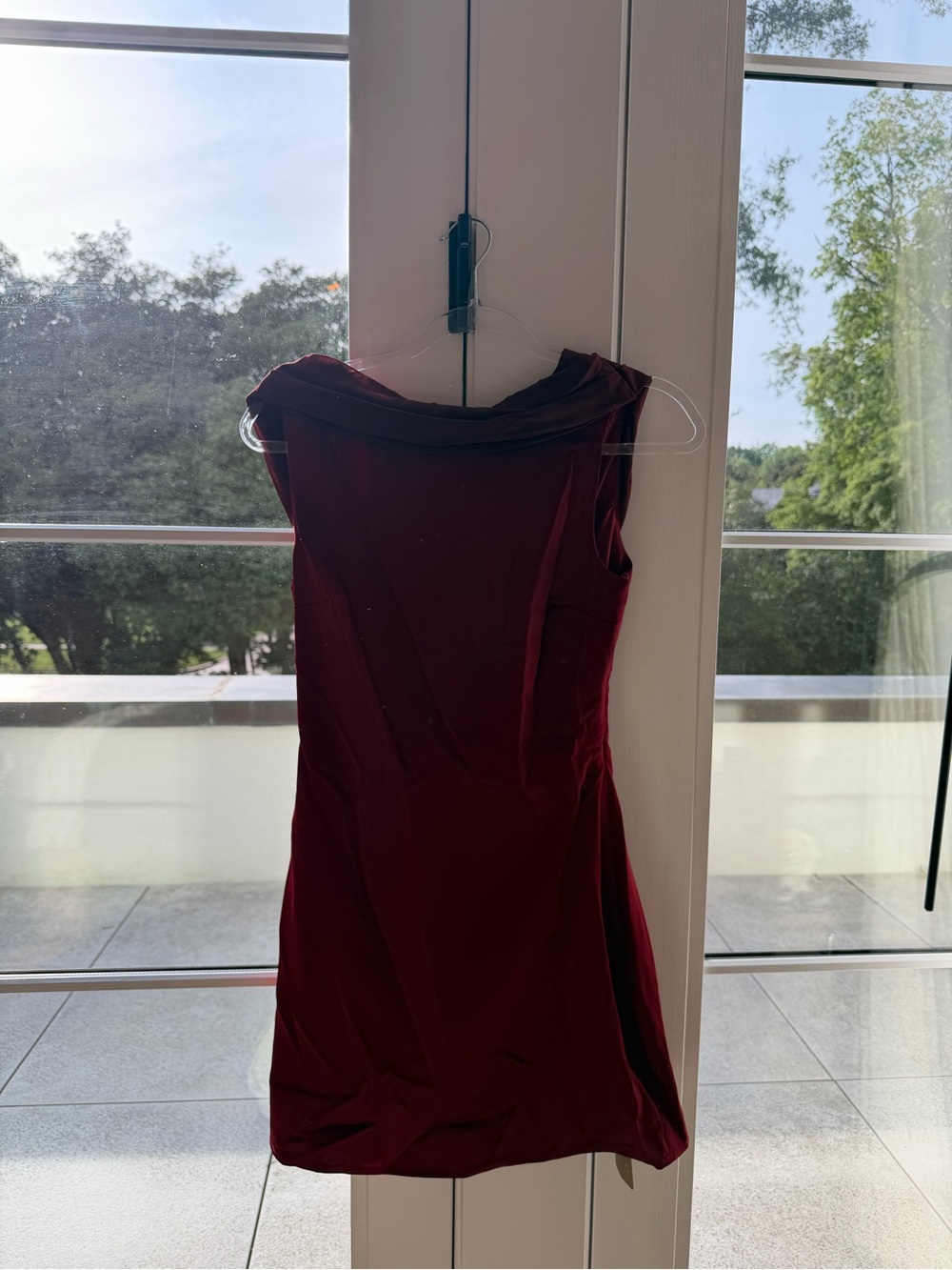Women’s Mini Dress in Deep Wine Red